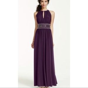 Embellished Plum Dress.